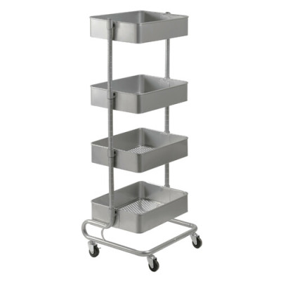 *CARRELLO DI SERVIZIO 4 PIANI SU RUOTE