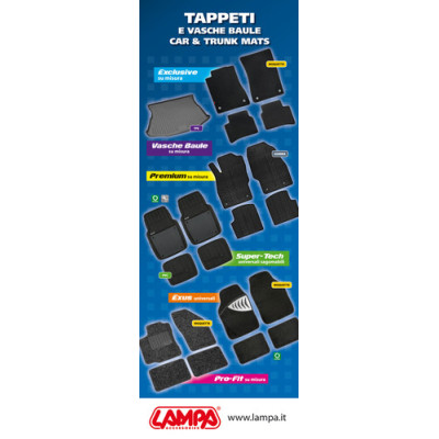 LOCANDINA CAR&TRUNK MATS  PER DISPLAY ALLUMINIO