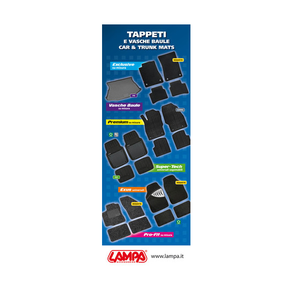 LOCANDINA CAR&TRUNK MATS  PER DISPLAY ALLUMINIO