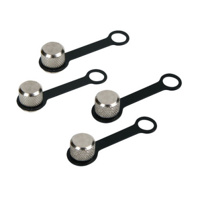 *KIT 4 COPRIVALVOLA ALLUMINIO CON COLLARE  SAFETY 