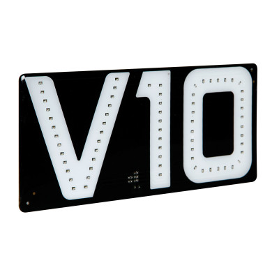 *EMBLEMA V10 LUCE LED BIANCA