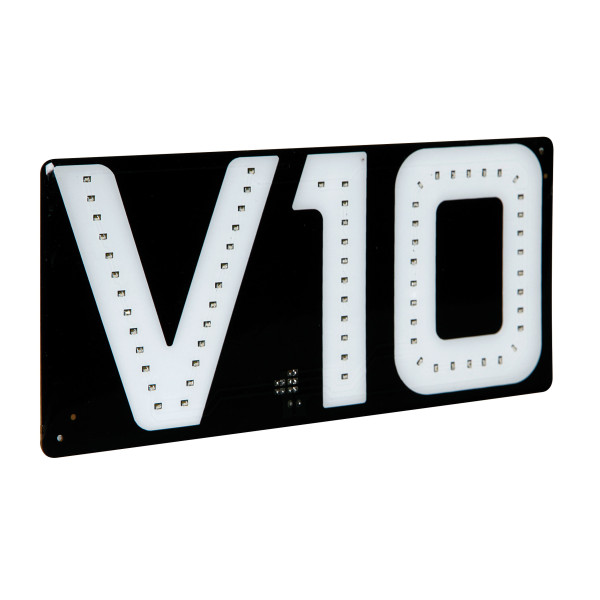*EMBLEMA V10 LUCE LED BIANCA