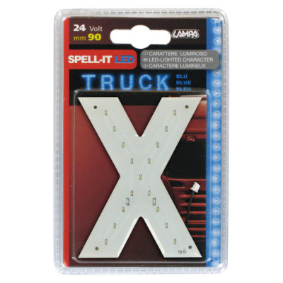 *LETTERA ADESIVA  X  24V LED  BLU