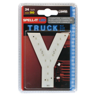 *LETTERA ADESIVA  Y  24V LED  BLU