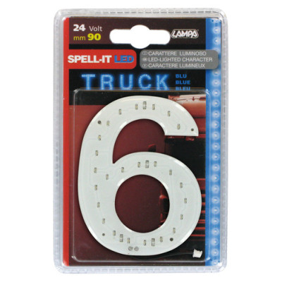 *NUMERO ADESIVO  6  24V LED  BLU