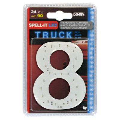 *NUMERO ADESIVO  8  24V LED  BLU