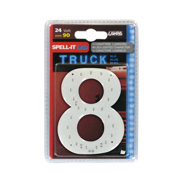 *NUMERO ADESIVO  8  24V LED  BLU