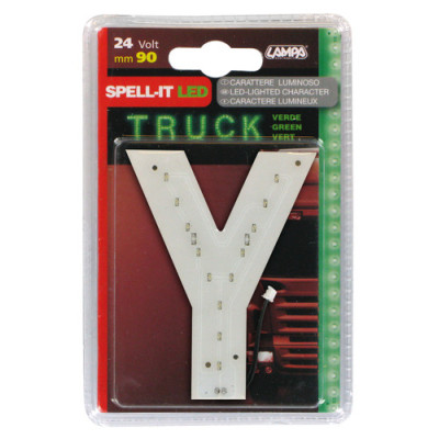 *LETTERA ADESIVA  Y  24V LED  VERDI