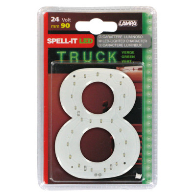 *NUMERO ADESIVO  8  24V LED  VERDI