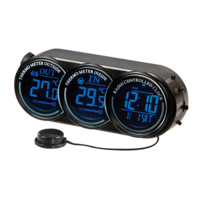 *SEYIO RCD-39  OROLOGIO RADIO CONTROLLATO+CALENDARIO-TERMO.