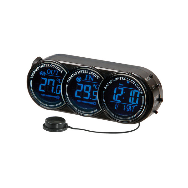*SEYIO RCD-39  OROLOGIO RADIO CONTROLLATO+CALENDARIO-TERMO.