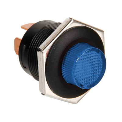 INTERRUTTORE PULSANTE 12-24V CON LED BLU