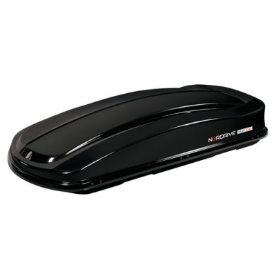 BOX TETTO ABS LT.430 NERO LUCIDO LISCIO DOPPIA APERTURA ATT.RAPIDO MM.1900X780X370