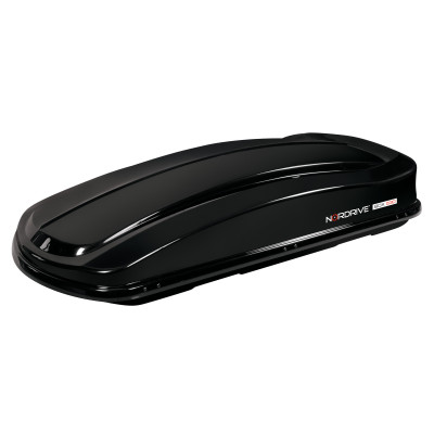 BOX TETTO ABS LT.530 NERO LUCIDO LISCIO DOPPIA APERTURA ATT.RAPIDO MM.2010X900X400