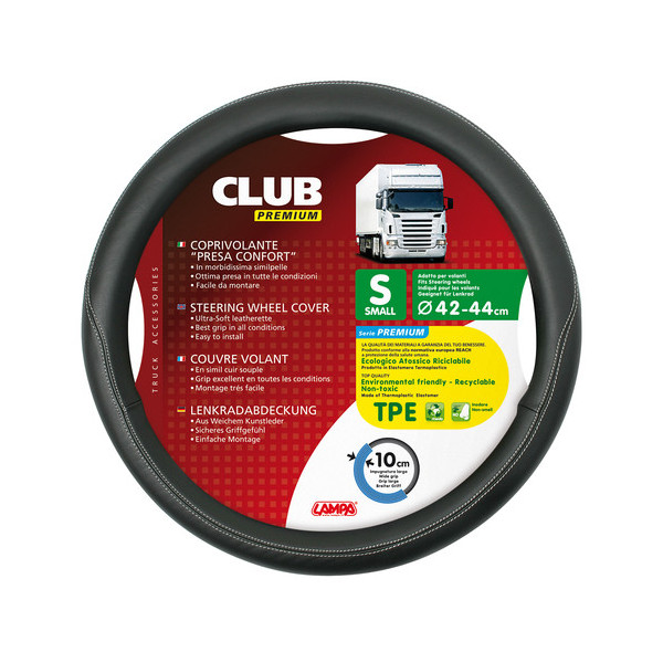 COPRIVOLANTE  CLUB  PREMIUM NERO+NERO  S  42-44 CM