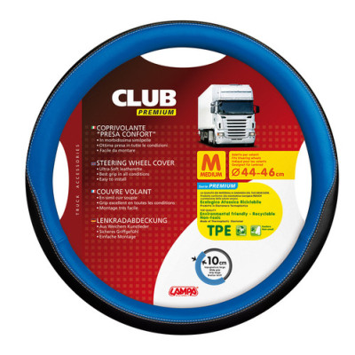 COPRIVOLANTE  CLUB  PREMIUM NERO+BLU  M  44-46 CM
