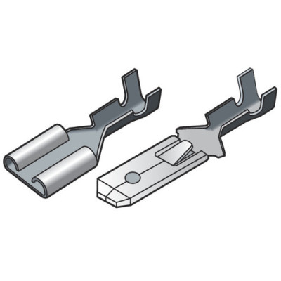KIT 20 CAPICORDA PIATTI NON ISOLATI MISURA: 6,3X0,81MM (10MASCHI + 10 FEMMINE)