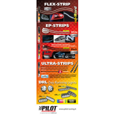 *LOCANDINA TUNING STRIPS-DRL DISPLAY ALLUMINIO
