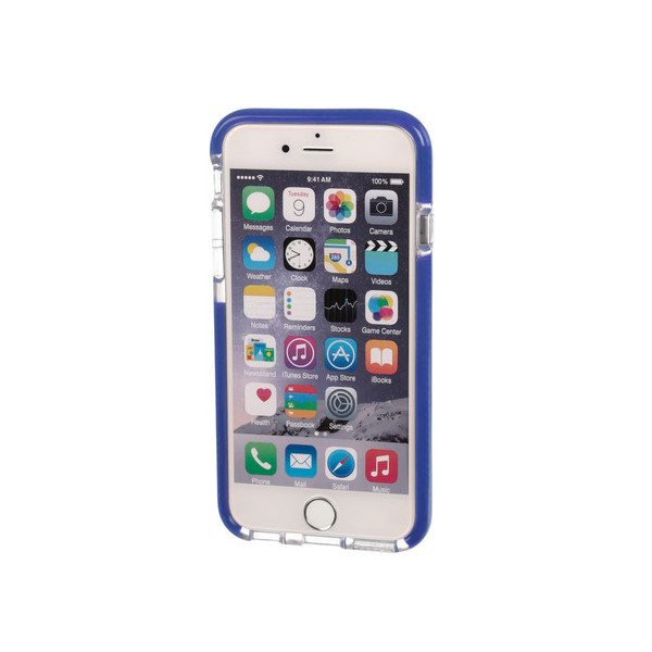 COVER  ALPHA-GUARD  IPHONE 6 6S - TRASPARENTE + BLU