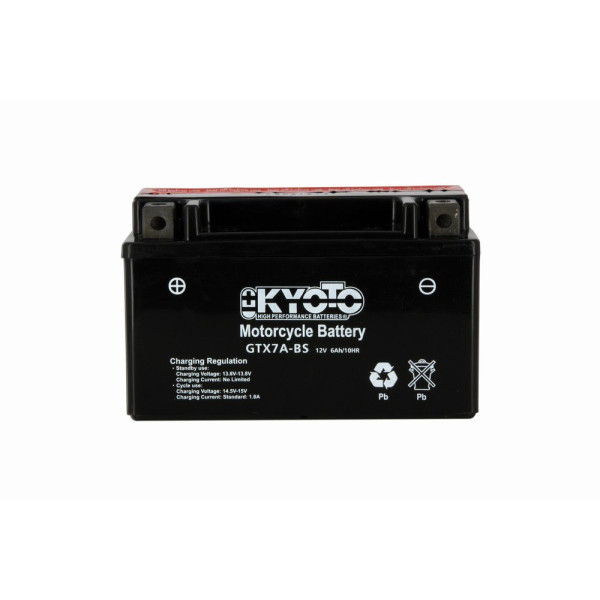 KYOTO - BATTERIA YTX7A-BS SENZA MANUTENZIONE CON PACCO ACIDO