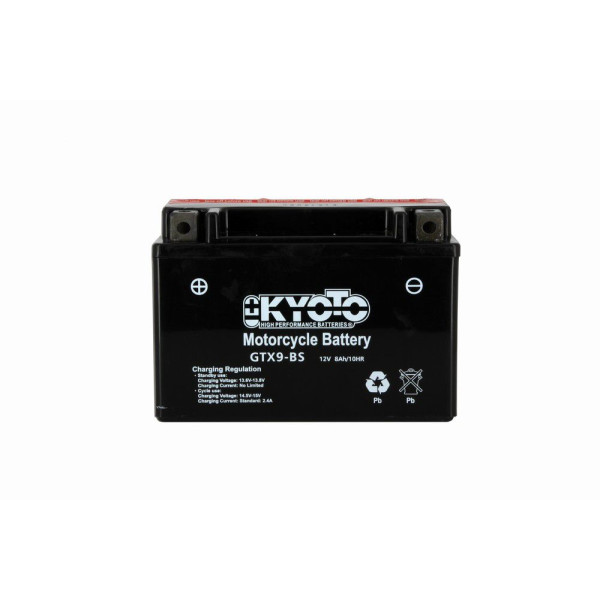 KYOTO - BATTERIA YTX9-BS SENZA MANUTENZIONE CON PACCO ACIDO