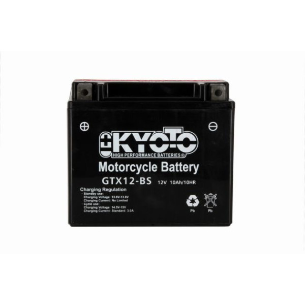 KYOTO - BATTERIA YTX12-BS SENZA MANUTENZIONE CON PACCO ACIDO