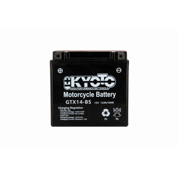 KYOTO - BATTERIA YTX14-BS SENZA MANUTENZIONE CON PACCO ACIDO