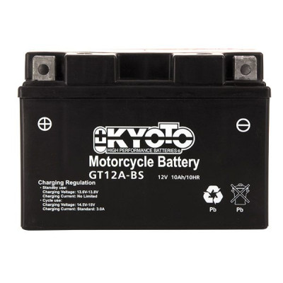KYOTO - BATTERIA GT12A-BS SENZA MANUTENZIONE CON PACCO ACIDO