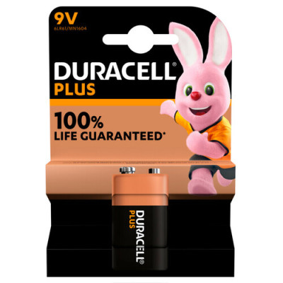 DURACELL PLUS 100 9V B1 TRANS ISTOR ALKALINA