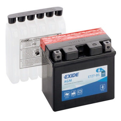BATTERIA  6Ah 100A EXIDE MOTO AGM A CARICA SECCA