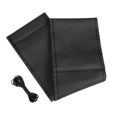 C-VOLANTE PELLE NERO  SPORT  37-39CM CUCIT.NERO