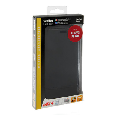 COVER  WALLET  PER HUAWEI P9 LITE - NERO