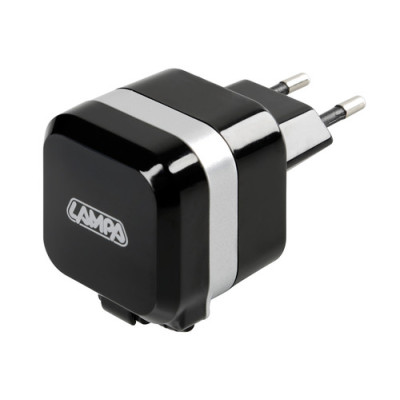 PRESA USB DA RETE+CAVO MICRO USB RETRAT.+PORTA USB 2000MA